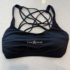 Raw Gear Black Strappy Sports Bra